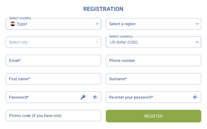 1xbet registration